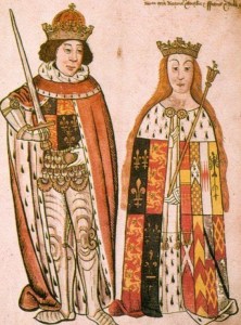 Anne and Richard depicted in their coronation robes 